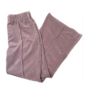 Pinky purple corduroy flowy flare pants